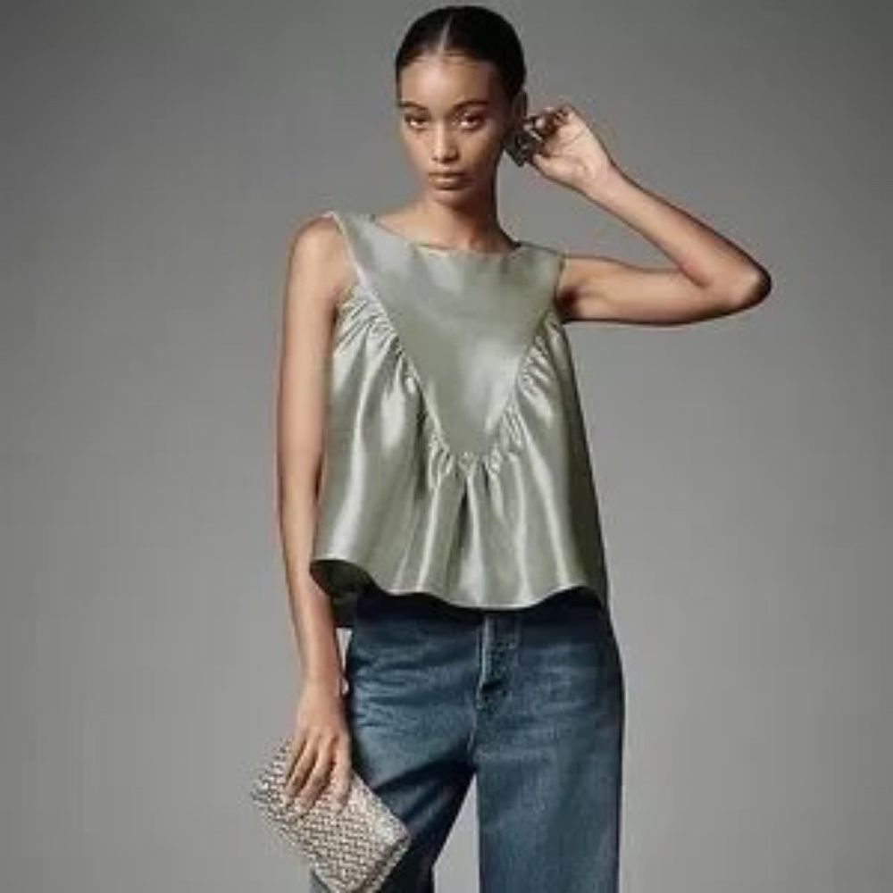 NWT Anthropologie Mare Mare Swing Tank Mint Green XS